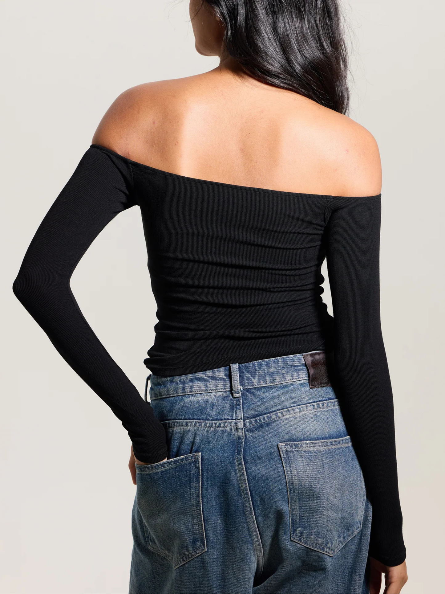 Ribbed Off Shoulder Brami