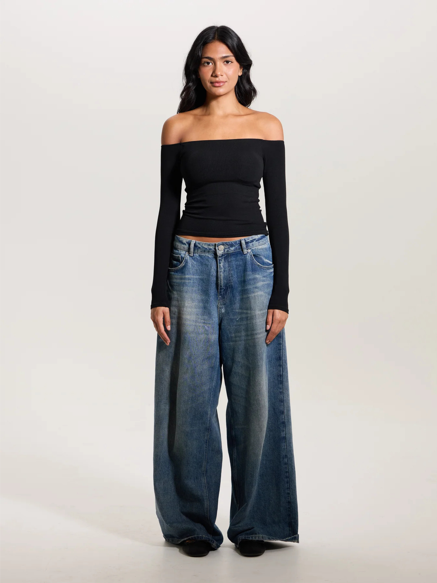 Ribbed Off Shoulder Brami
