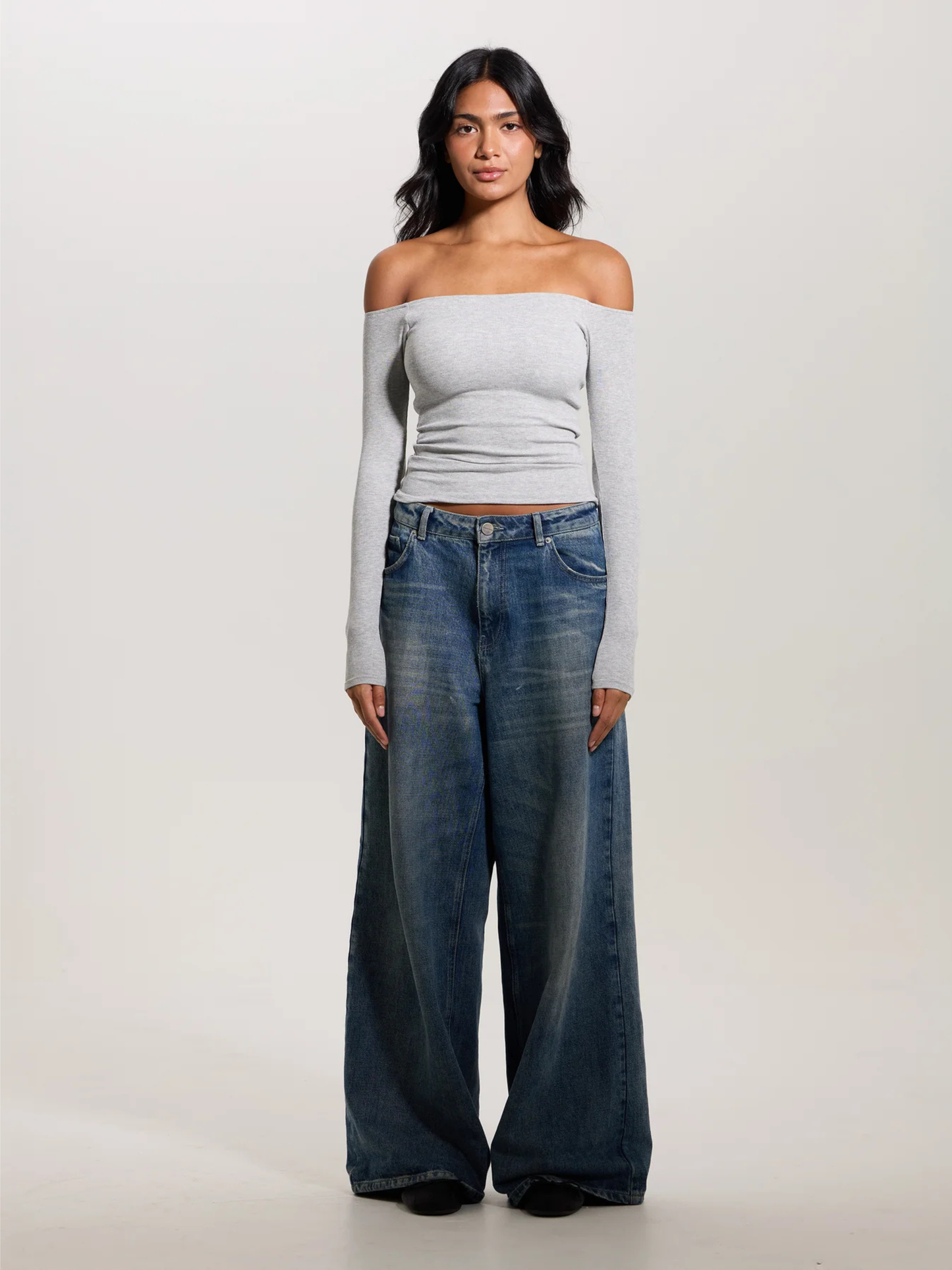 Ribbed Off Shoulder Brami