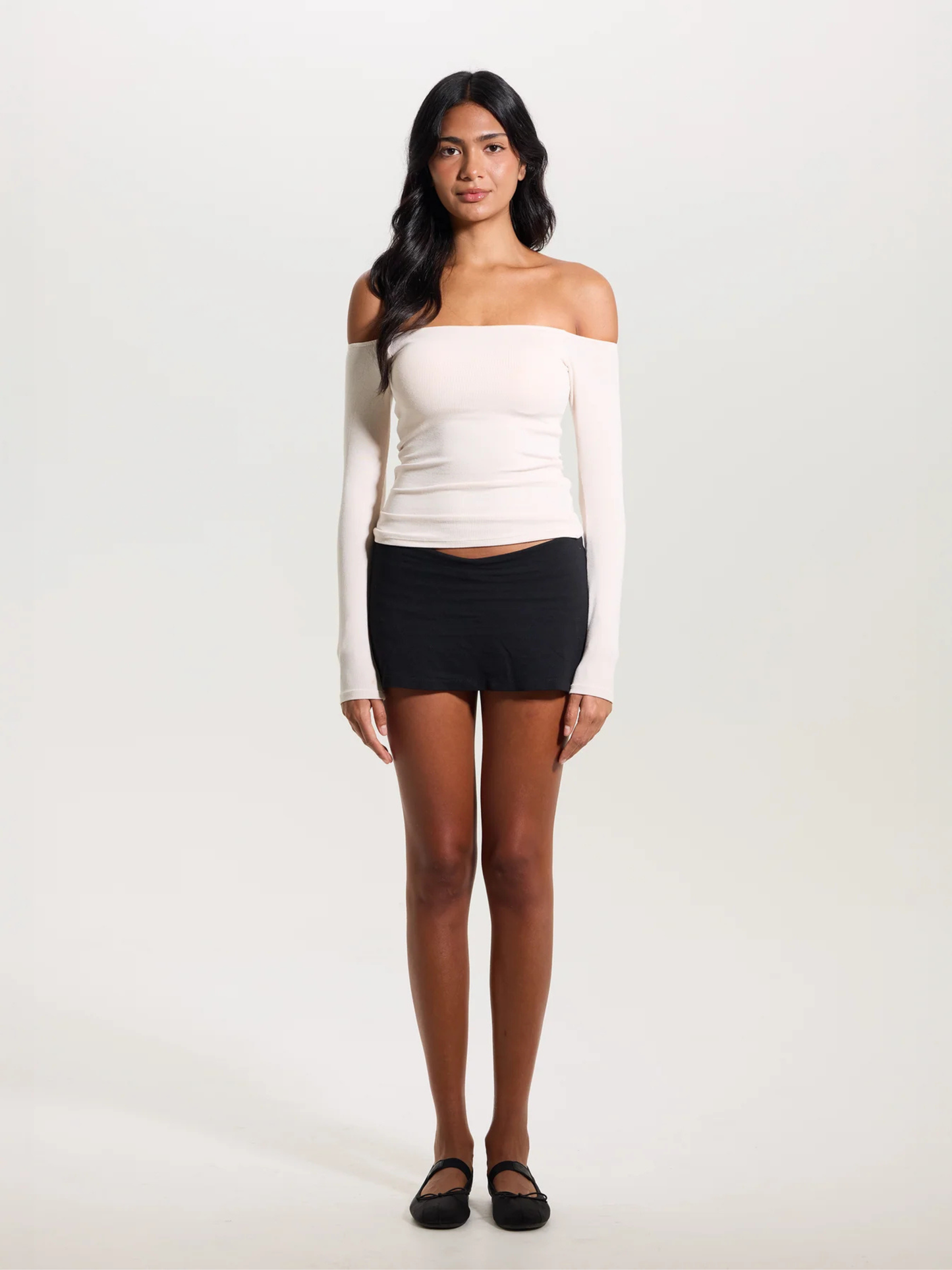 Ribbed Off Shoulder Brami